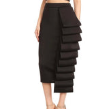 2020 Women Pencil Skirt High Waist Slim Midi Solid Modest