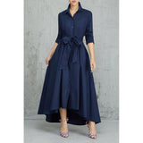 Irregular Long Shirt Dress Women Elegant A