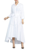 Irregular Long Shirt Dress Women Elegant A