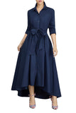 Irregular Long Shirt Dress Women Elegant A