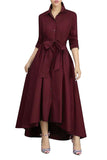 Irregular Long Shirt Dress Women Elegant A